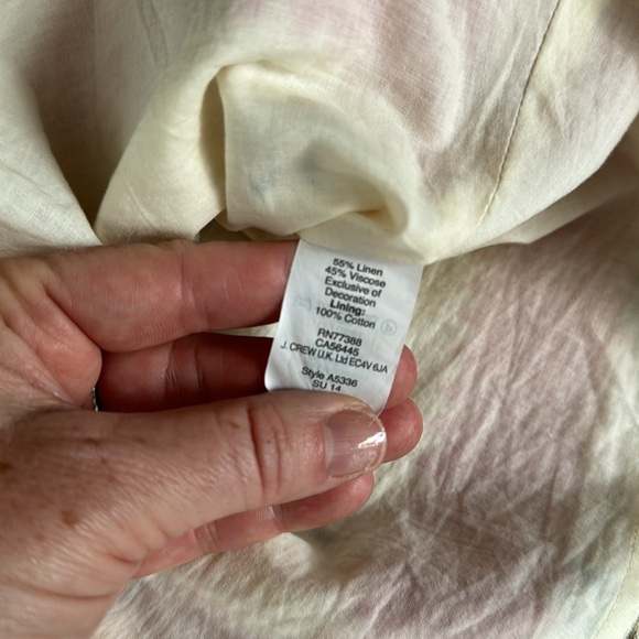 Madewell cream linen embroidered full mini skirt NWOT size 2 - Picture 11 of 11